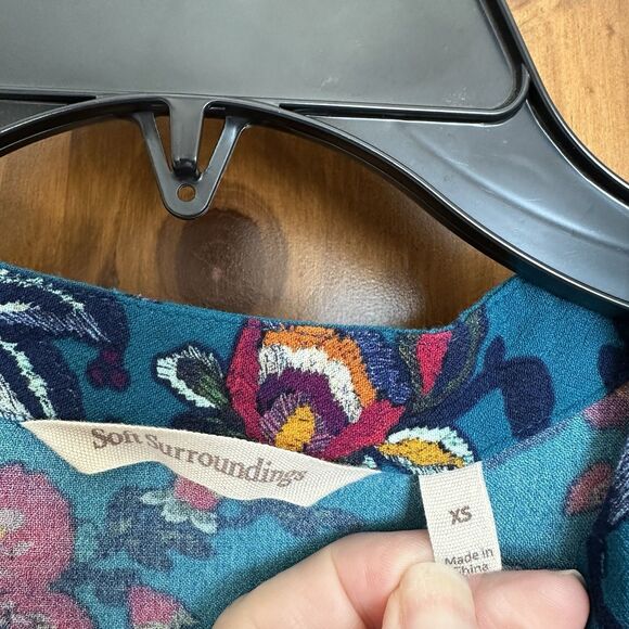 Soft Surroundings Maxi Dress XS Multicolor Floral Tiered Flowy Boho Pullover - Picture 2 of 6